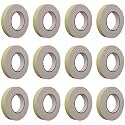 Thump Double-Sided Foam Tape White Tube Sticky Adhesive for DIY Art & Crafts Scrapbooking Office School Stationery Supplies - (White, 24mmX3m, Pack of 12)