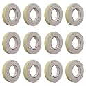 Thump Double-Sided Foam Tape White Tube Sticky Adhesive for DIY Art &amp; Crafts Scrapbooking Office School Stationery Supplies - (White, 18mmX3m, Pack of 12)