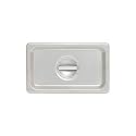 Thunder Group STPA5130C Steam Table Pan Cover, 1/3 Size, Solid with Handle, Reinforced Corners, 24 Gauge, Stainless Steel, NSF (Made in China), Pack of 12
