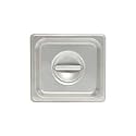 Thunder Group STPA5160C Steam Table Pan Cover, 1/6 Size, Solid with Handle, Reinforced Corners, 24 Gauge, Stainless Steel, NSF (Made in China), Pack of 12