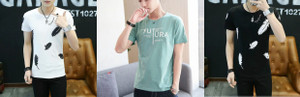 thunder planet pack of 3 men printed round neck pure cotton black t-shirt