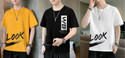 THUNDER PLANET Pack of 3 Men Printed Round Neck Polyester Yellow T-Shirt