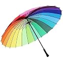 Rainbow Umbrella with Waterproof/Automatic Open and Close Function with Sunscreen Classic Folding and Strong Water Resistant