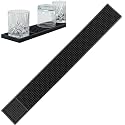 THW® PVC Rubber Bar Service Mat Spill Mat for Counter Top Bar Rail for Glassware, Non Slip - 60 cm x 8 cm