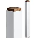 Thyle 1 Pcs 4 x 4 x 48 Inches(Actual 3.5 x 3.5) Post Sleeve Vinyl, White
