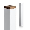 Thyle 1 Pcs 6 x 6 x 39.4 Inches(Actual 5.5 x 5.5) Post Sleeve Vinyl, White