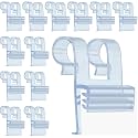 Thyle 100 Pcs Wire Shelf Label Holders Reusable Plastic Tags Holders for Basket for Pantry Retail Store Market Shelf UPC Tags Price Display with Easy Clip Design with Tight Snap Lock Closure