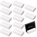 Thyle 12 Pcs Wood Place Card Holders,Card 3 x 1.6 x 0.8 Inch,White