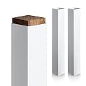 Thyle 2 Pcs 6 x 6 x 39.4 Inches(Actual 5.5 x 5.5) Post Sleeve Vinyl, White