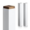 Thyle 2 Pcs 6 x 6 x 48 Inches(Actual 5.5 x 5.5) Post Sleeve Vinyl, White