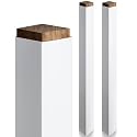 Thyle 2 Pcs 6 x 6 x 86.6 Inches(Actual 5.5 x 5.5) Post Sleeve Vinyl, White