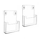 Thyle 2 Pcs Acrylic Brochure Holder with Suction Cups for Wall, 9 x 6 Inch