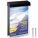 Thyle 8.5” x 11” Outdoor Brochure Holder Waterproof Wall Mount Lid, Black
