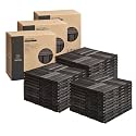 THYOI Deck Tiles, Patio Flooring - Outdoor Waterproof Acacia Wood Tiles for All Weather Use - Balcony, Backyard, Indoor & Outdoor (Black Crossed Pattern, 30 Pcs - 30 Square Ft)