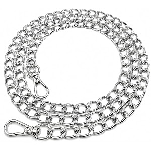 tia premium purse shoulder bag chain strap handle handbag purse chain replacement purse clutch making replacement decoration amp diy silver flat thick chain-8mm-105cm 2 pcs