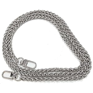 tia premium purse shoulder bag chain strap handle handbag purse chain replacement purse clutch making replacement decoration amp diy silver twisted round chain-120cm 1 pc