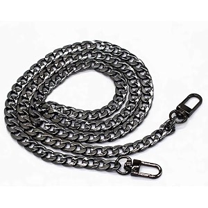 tia premium purse shoulder bag chain strap handle handbag purse chain replacement purse clutch making decoration amp diy black flat thick premium chain-120cm-1pc