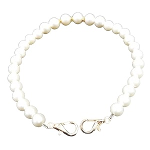 tia premium purse shoulder bag chain strap handle handbag purse chain replacement purse clutch making replacement decoration amp diy chain handle white pearl-16inch 2pcs