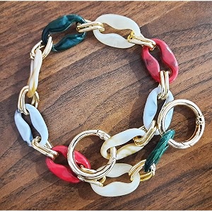 tia premium purse shoulder bag chain strap handle handbag purse chain replacement purse clutch making decoration amp diy acrylic multi colour chain with premium spring ring-17 inch 4 pcs