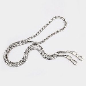 tia premium purse shoulder bag chain strap handle handbag purse chain replacement purse clutch making decoration amp diy silver premium flat chain with heavy hexa hook-120cm-4 pcs