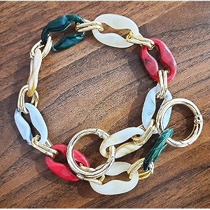 tia premium purse shoulder bag chain strap handle handbag purse chain replacement purse clutch making decoration amp diy acrylic multi colour chain with premium spring ring-25 inch 4 pcs