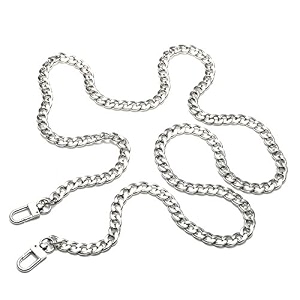 tia premium purse shoulder bag chain strap handle handbag purse chain replacement purse clutch making decoration amp diy silver flat thick premium chain-120cm-1pc