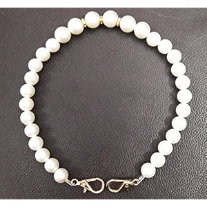 tia premium purse shoulder bag chain strap handle handbag purse chain replacement purse clutch making replacement decoration amp diy chain handle white pearl-16inch 1pc