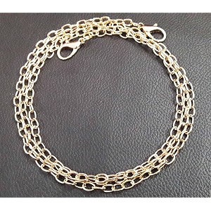 tia premium purse shoulder bag chain strap handle handbag purse chain replacement purse clutch making replacement decoration amp diy golden thin chain with push hook-120cm 6 pcs