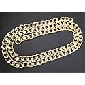 Tia Premium Purse Shoulder Bag Chain Strap Handle, Handbag Purse Chain Replacement, Purse, Clutch Making, Replacement, Decoration &amp; DIY (Golden Chain Thick n Flat -100Cm, 6 Pcs)