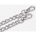 Tia Premium Purse Shoulder Bag Chain Strap Handle, Handbag Purse Chain Replacement, Purse, Clutch Making, Replacement, Decoration &amp; DIY (Silver Flat Thick Chain-8mm-105CM, 6 Pcs)