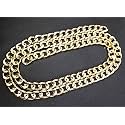 Tia Premium Purse Shoulder Bag Chain Strap Handle, Handbag Purse Chain Replacement, Purse, Clutch Making, Replacement, Decoration &amp; DIY (Golden Chain Thick n Flat -100Cm, 1 Pc)