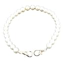 Tia Premium Purse Shoulder Bag Chain Strap Handle, Handbag Purse Chain Replacement, Purse, Clutch Making, Replacement, Decoration &amp; DIY (Chain Handle White Pearl-16inch, 2Pcs)