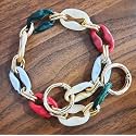 Tia Premium Purse Shoulder Bag Chain Strap Handle, Handbag Purse Chain Replacement, Purse, Clutch Making, Decoration & DIY (Acrylic Multi Colour Chain with Premium Spring Ring-17 Inch, 4 Pcs)