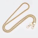 Tia Premium Purse Shoulder Bag Chain Strap Handle, Handbag Purse Chain Replacement, Purse, Clutch Making, Decoration &amp; DIY (Golden Premium Flat Chain with Heavy Hexa Hook-120Cm-1 Pc)