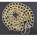 Tia Premium Purse Shoulder Bag Chain Strap Handle, Handbag Purse Chain Replacement, Purse, Clutch Making, Replacement, Decoration &amp; DIY (Golden Chain with Premium Hook-105Cm, 6 Pcs)