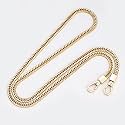 Tia Premium Purse Shoulder Bag Chain Strap Handle, Handbag Purse Chain Replacement, Purse, Clutch Making, Decoration &amp; DIY (Golden Premium Flat Chain with Heavy Hexa Hook-120Cm-4 Pcs)