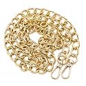Tia Premium Purse Shoulder Bag Chain Strap Handle, Handbag Purse Chain Replacement, Purse, Clutch Making, Replacement, Decoration &amp; DIY (Golden Chain with Premium Hook-105Cm, 1 Pc)