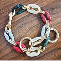 Tia Premium Purse Shoulder Bag Chain Strap Handle, Handbag Purse Chain Replacement, Purse, Clutch Making, Decoration &amp; DIY (Acrylic Multi Colour Chain with Premium Spring Ring-17 Inch, 1 Pc)