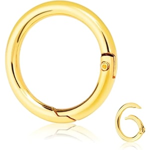 tia premium spring ring metal spring gate open o ring openable round carabiner for leather bag handbag belt strap keychain golden spring ring-20mm-2pcs