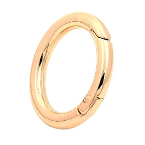 tia premium spring ring - metal gate open o ring openable round carabiner for leather bag handbag belt strap keychain golden 20mm 6pcs