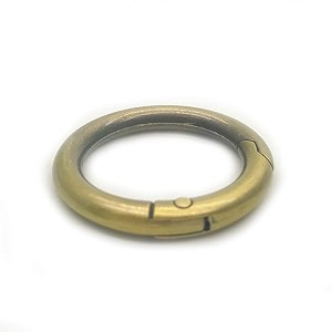 tia premium spring ring metal spring gate open o ring openable round carabiner for leather bag handbag belt strap keychain bronze spring ring-20mm-6pcs