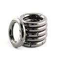 Tia Premium Spring Ring, Metal Spring Gate Open O Ring, Openable Round Carabiner for Leather Bag Handbag Belt Strap, Keychain (Black Spring Ring-20mm-2Pcs)