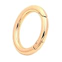 Tia Premium Spring Ring - Metal Gate Open O Ring, Openable Round Carabiner for Leather Bag, Handbag Belt Strap, Keychain (Golden, 20mm, 6Pcs)