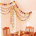 Tiamon 5 Pcs Fall Paper Garland Party Streamer Banner, Multicolor