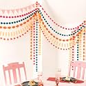 Tiamon 6 Pcs Fall Paper Garland Party Streamer Banner, Multicolor