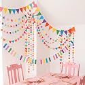 Tiamon 6 Pcs Rainbow Paper Garland Party Streamer Banner, Varicolored