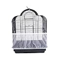 TIANRUOXIAOKE Universal Bird Cage Seed Catcher Seeds Guard Parrot Mesh Net Cover Stretchy Shell Skirt Traps Cage Basket Soft Airy Parrot Cage Skirt (M, White)