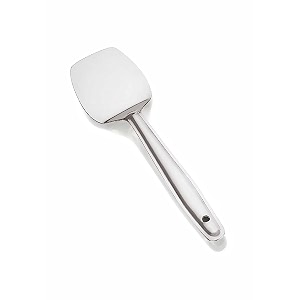 tiara - 1pc queen stainless steel serving spoon turner 1pc heavy guage food grade 12mm thickness palta turner for cooking roti papad