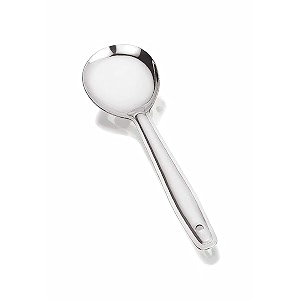 tiara - 1pc queen stainless steel serving spoon round spoon 1pc heavy guage food grade 12mm thickness chamcha for serving gravy rice pasta sabzi