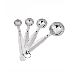 tiara atom measuring spoon set 4pc kitchen tools steel measuring spoon